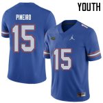 Youth Florida Gators #15 Eddy Pineiro NCAA Jordan Brand Royal Authentic Stitched College Football Jersey NID0862NJ